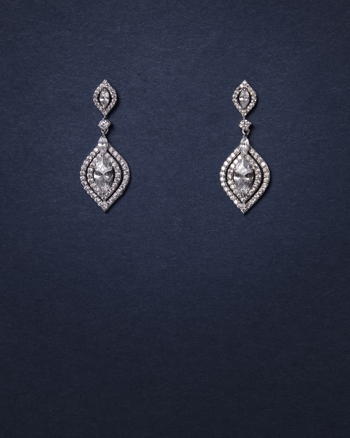 Tear Drop Diamond Earrings | 11